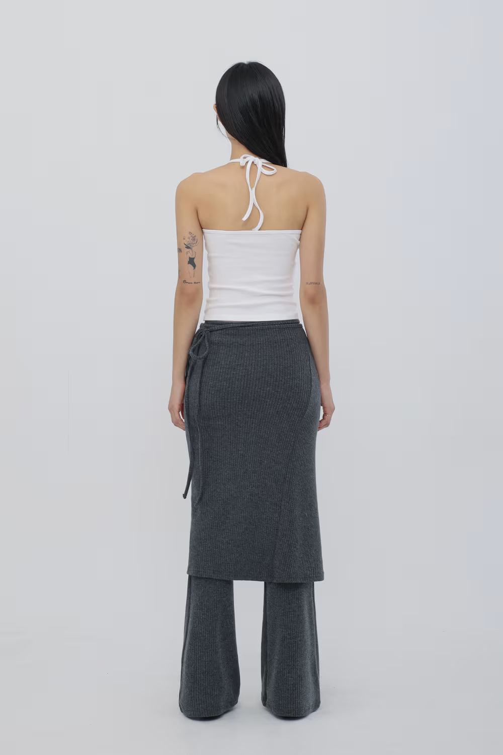 Thread Knitted Half Body Set - Skirt/Pants Set