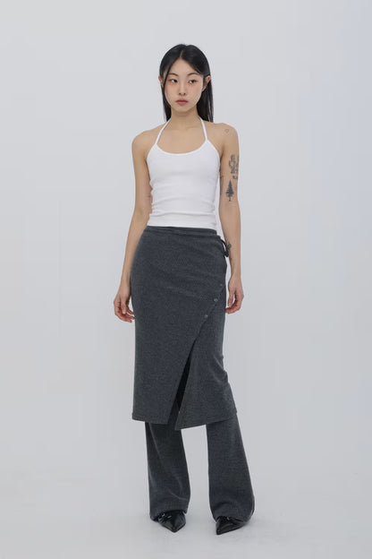 Thread Knitted Half Body Set - Skirt/Pants Set