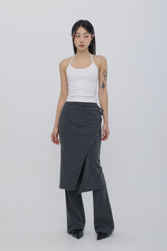 Thread Knitted Half Body Set - Skirt/Pants Set