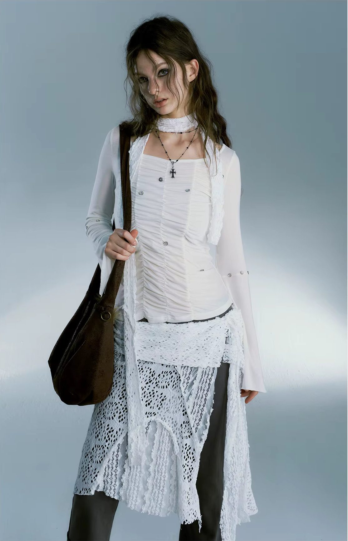 Patterned Lace Skirt - Skirt