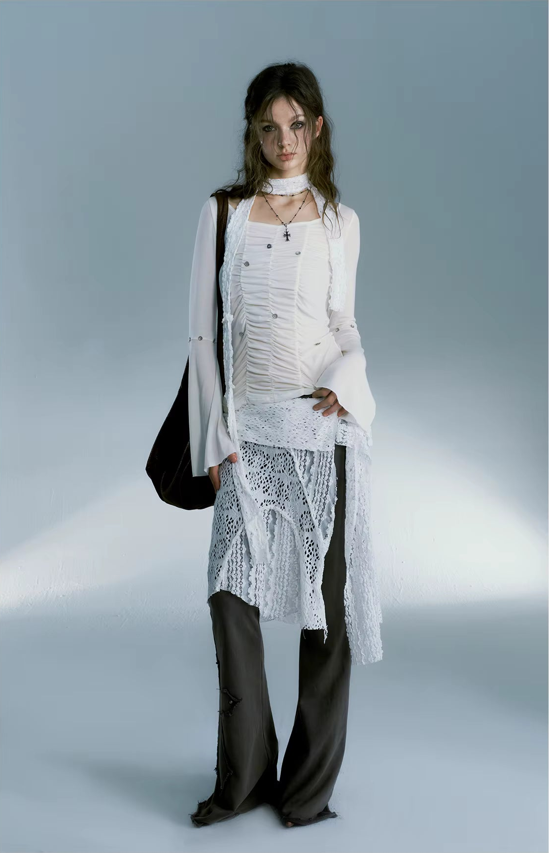 Patterned Lace Skirt - Skirt